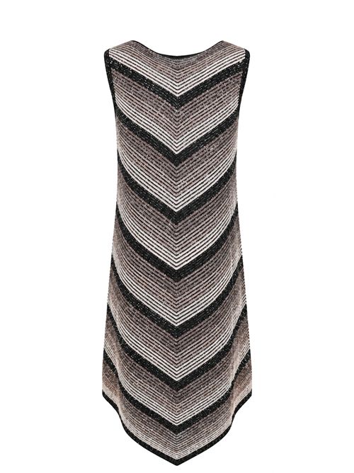 Abito degradé lurex in misto viscosa D. Exterior | 62080 R2NERO